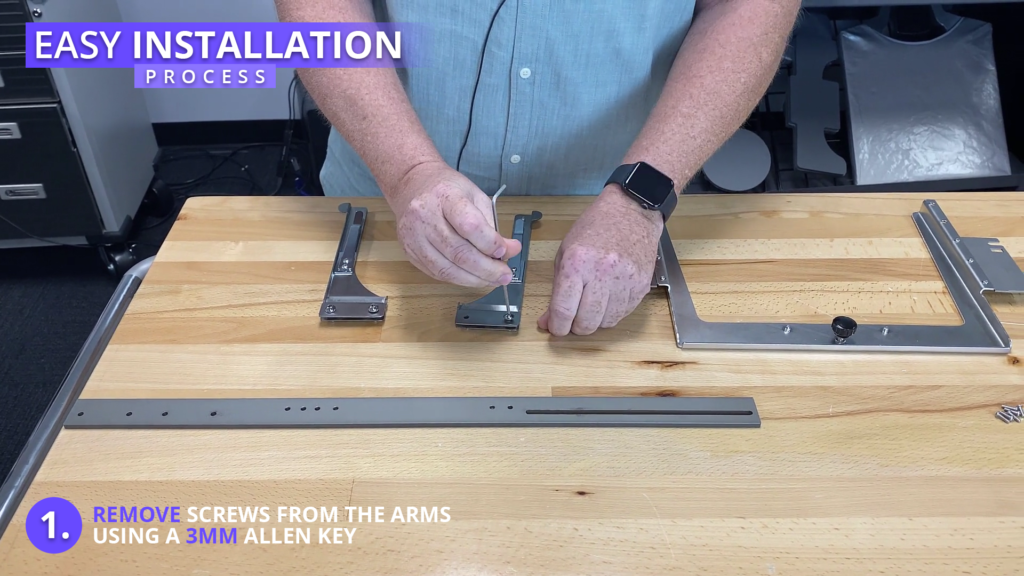 Step 1 - Remove Screws from The Arms Using 3mm Allen Key